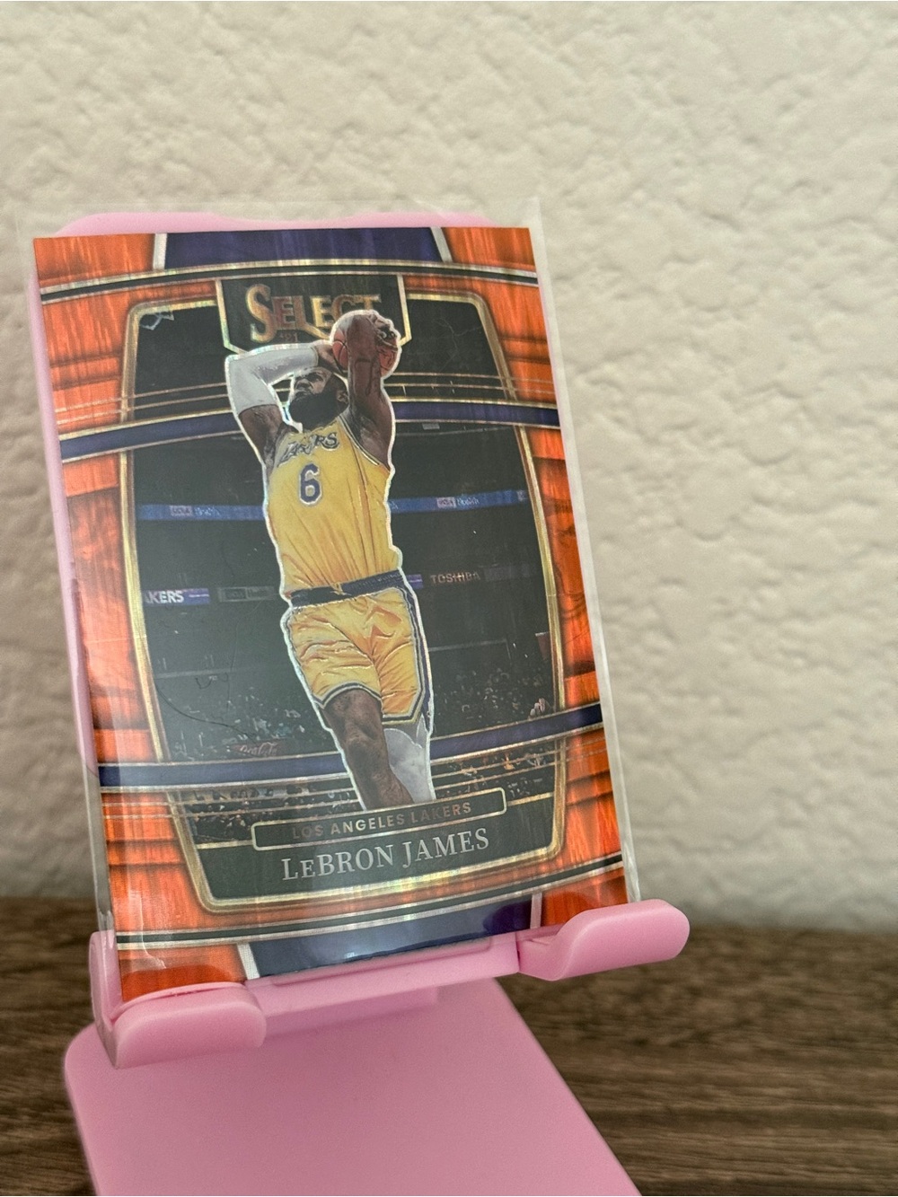 2021-22 Panini Select #100 LeBron James Orange Flash Prizms